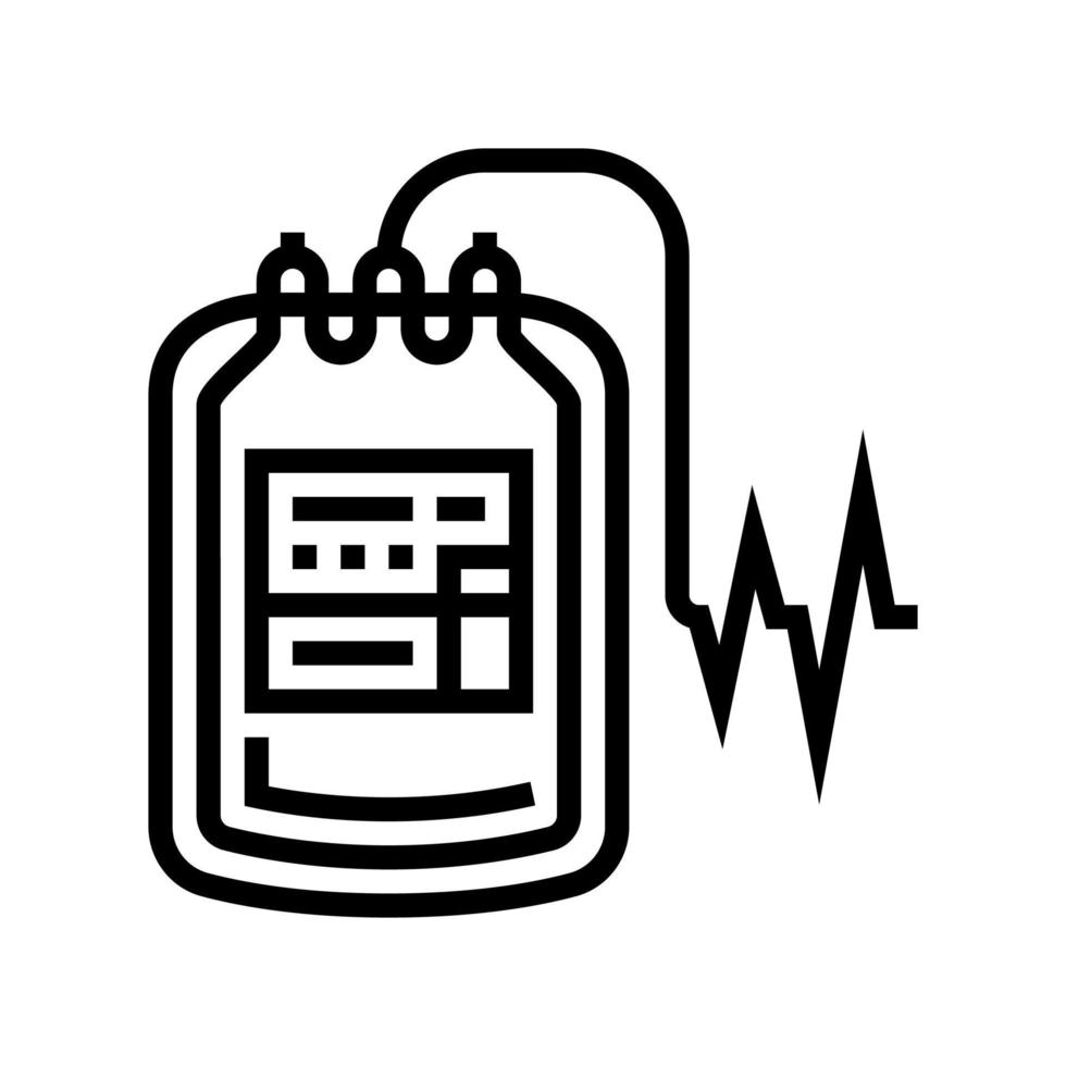 bloed doneren pakket lijn pictogram vectorillustratie vector