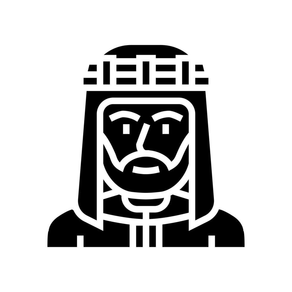 Egyptische burger glyph pictogram vectorillustratie vector