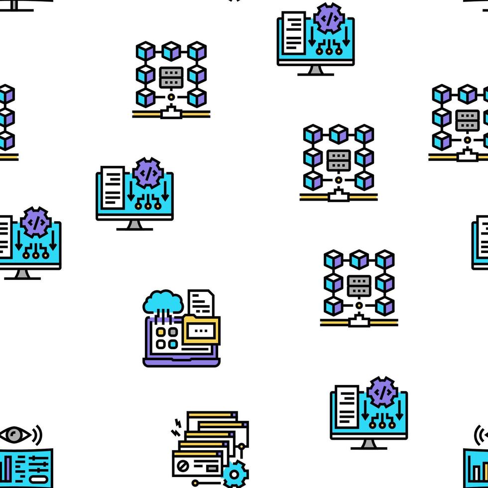 systeem werk proces vector naadloze patroon