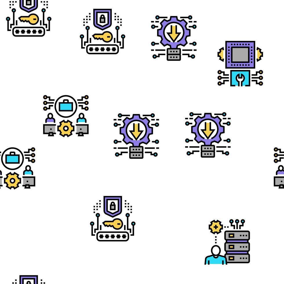 systeem werk proces vector naadloze patroon