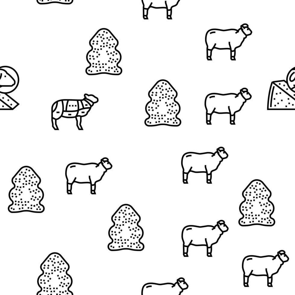 schapen fokken boerderij bedrijf vector naadloze patroon