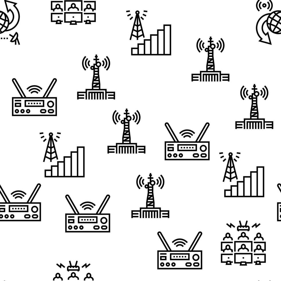 telecommunicatie technologie vector naadloos patroon