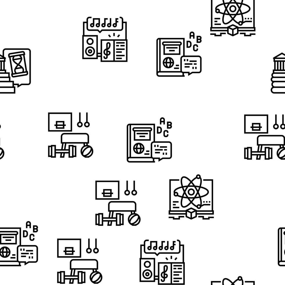 schoolvakken leren vector naadloos patroon