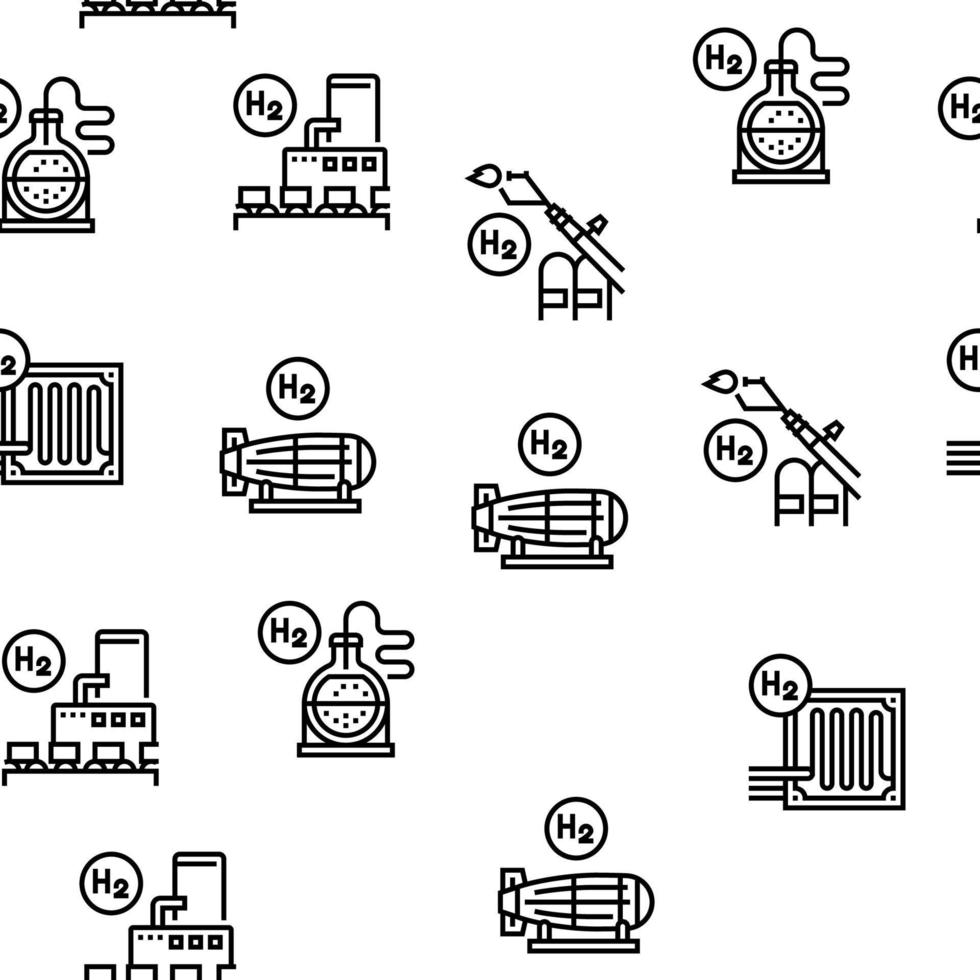 waterstof industrie vector naadloze patroon