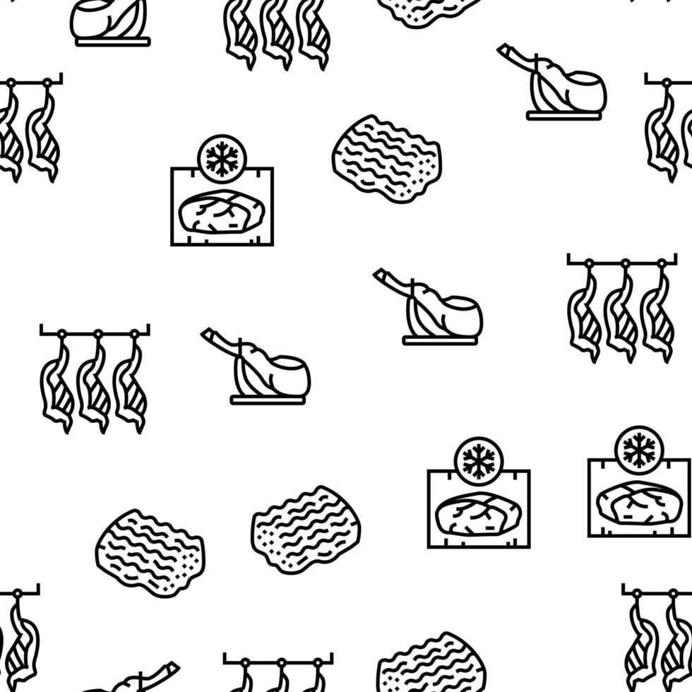 vlees fabriek product vector naadloze patroon