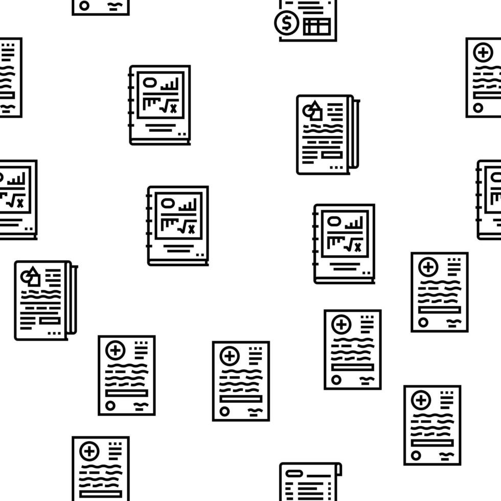 rapporten documentatie vector naadloos patroon