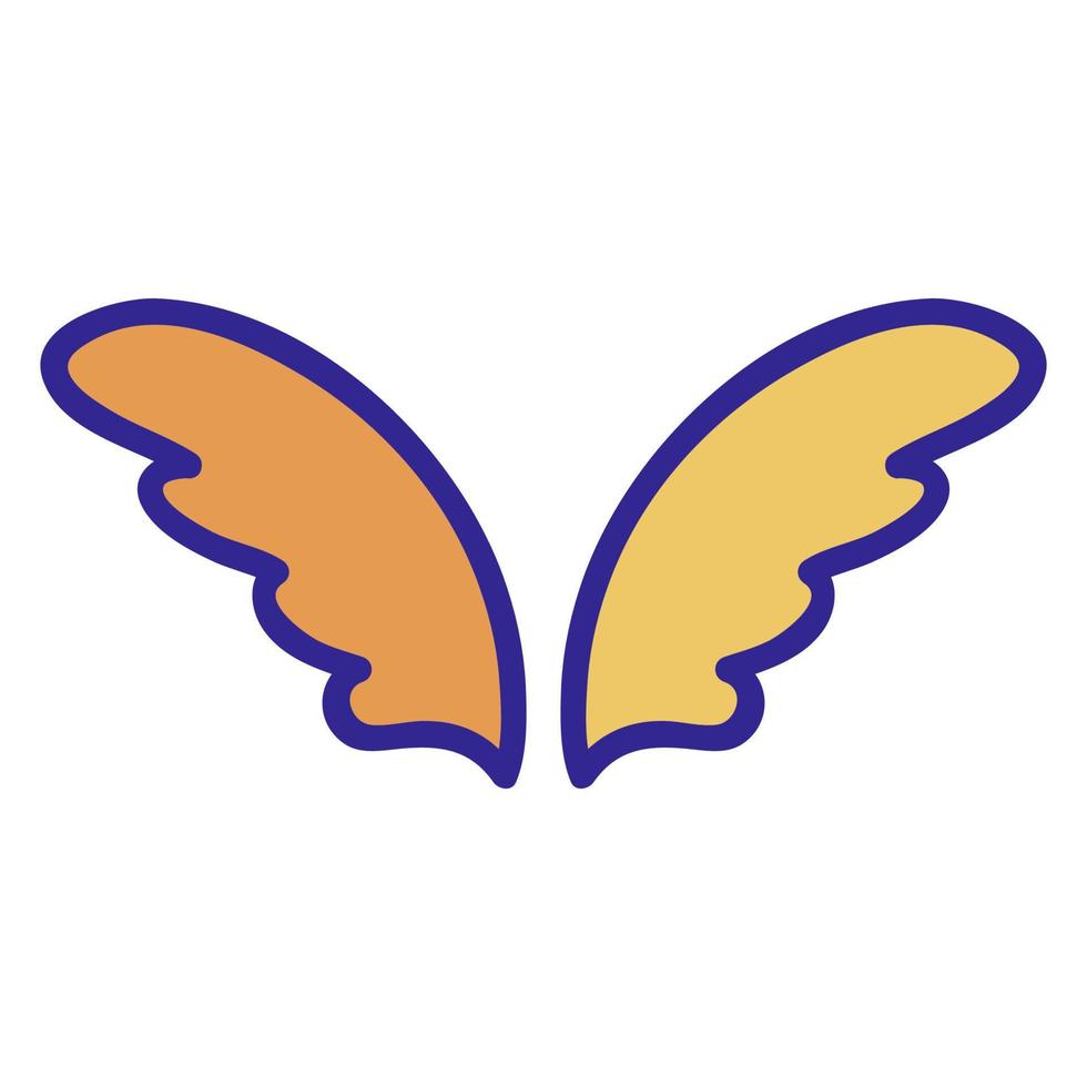 vleugels van de engel pictogram vector. geïsoleerde contour symbool illustratie vector