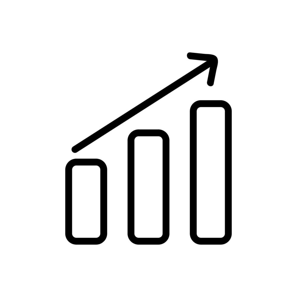 de groeiende trend is een icoonvector. geïsoleerde contour symbool illustratie vector