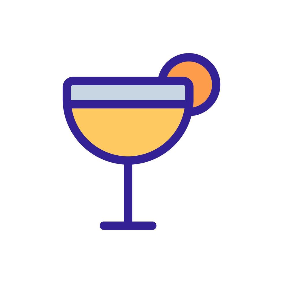 alcoholische cocktail pictogram vector. geïsoleerde contour symbool illustratie vector