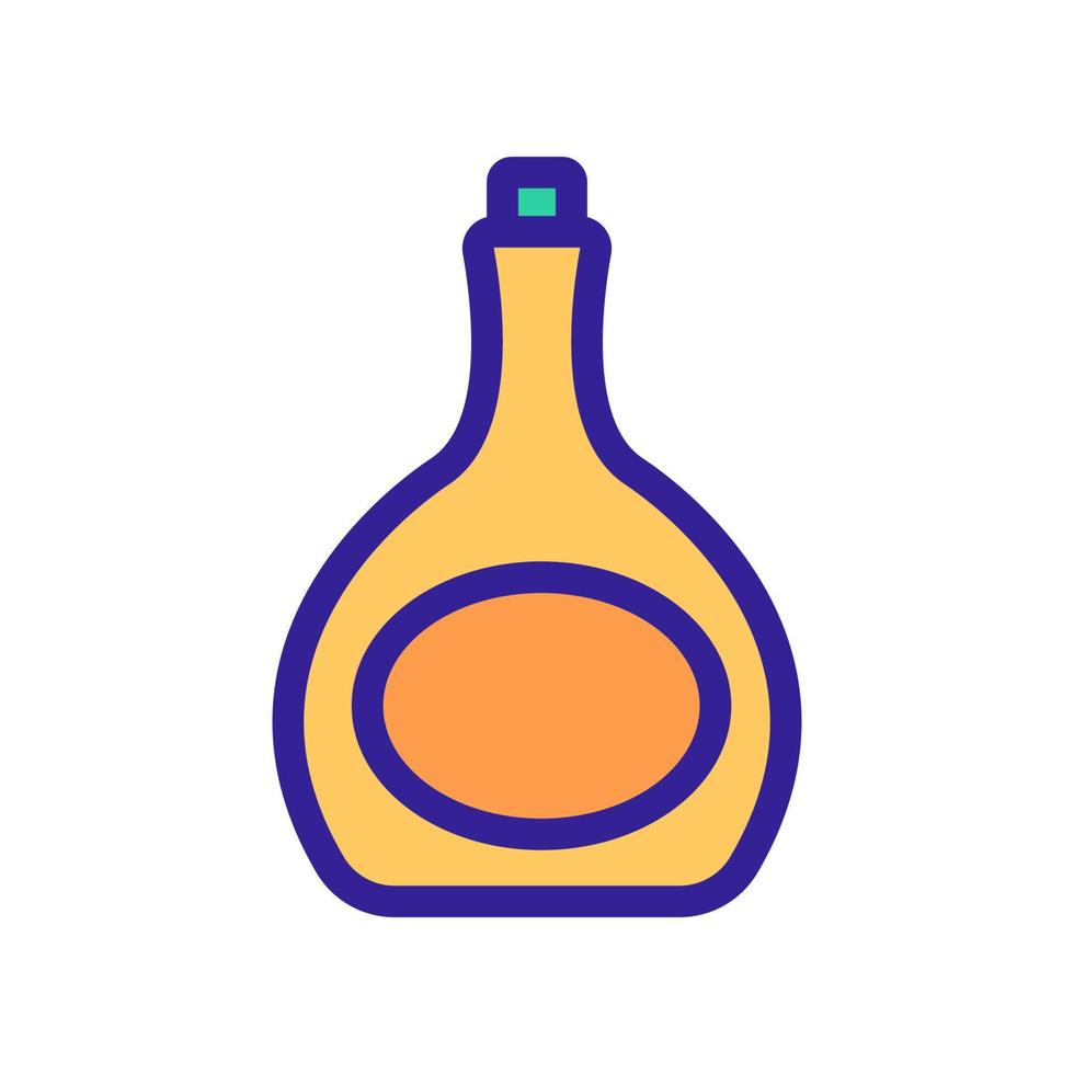 fles cognac vector icoon. geïsoleerde contour symbool illustratie