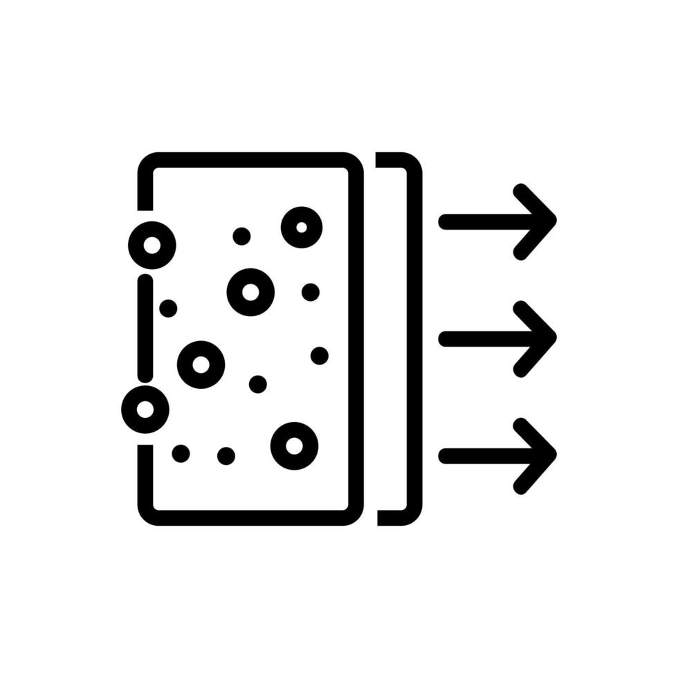 schadelijke stof retentie filter pictogram vector overzicht illustratie