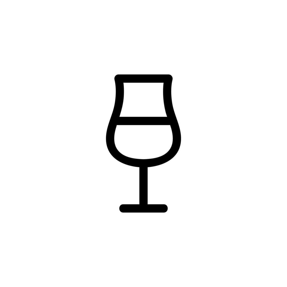 een glas wijn icoon vector. geïsoleerde contour symbool illustratie vector