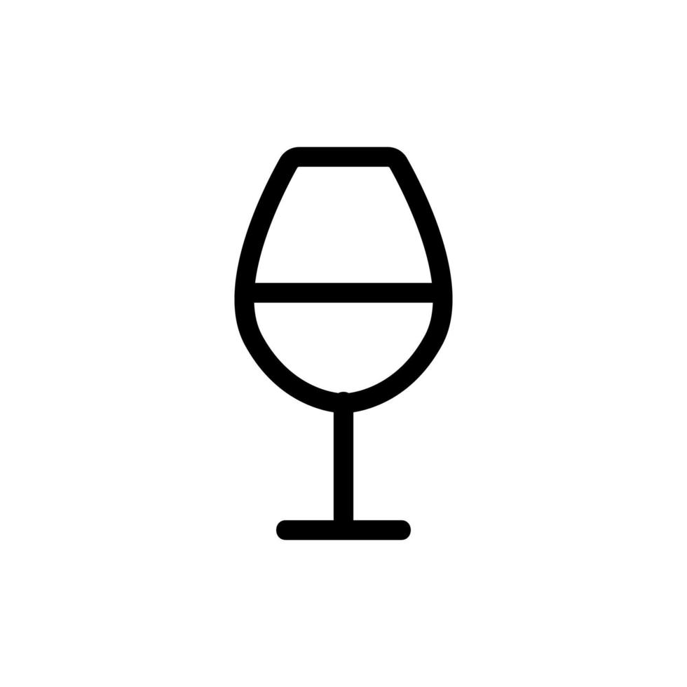 een glas champagne pictogram vector. geïsoleerde contour symbool illustratie vector