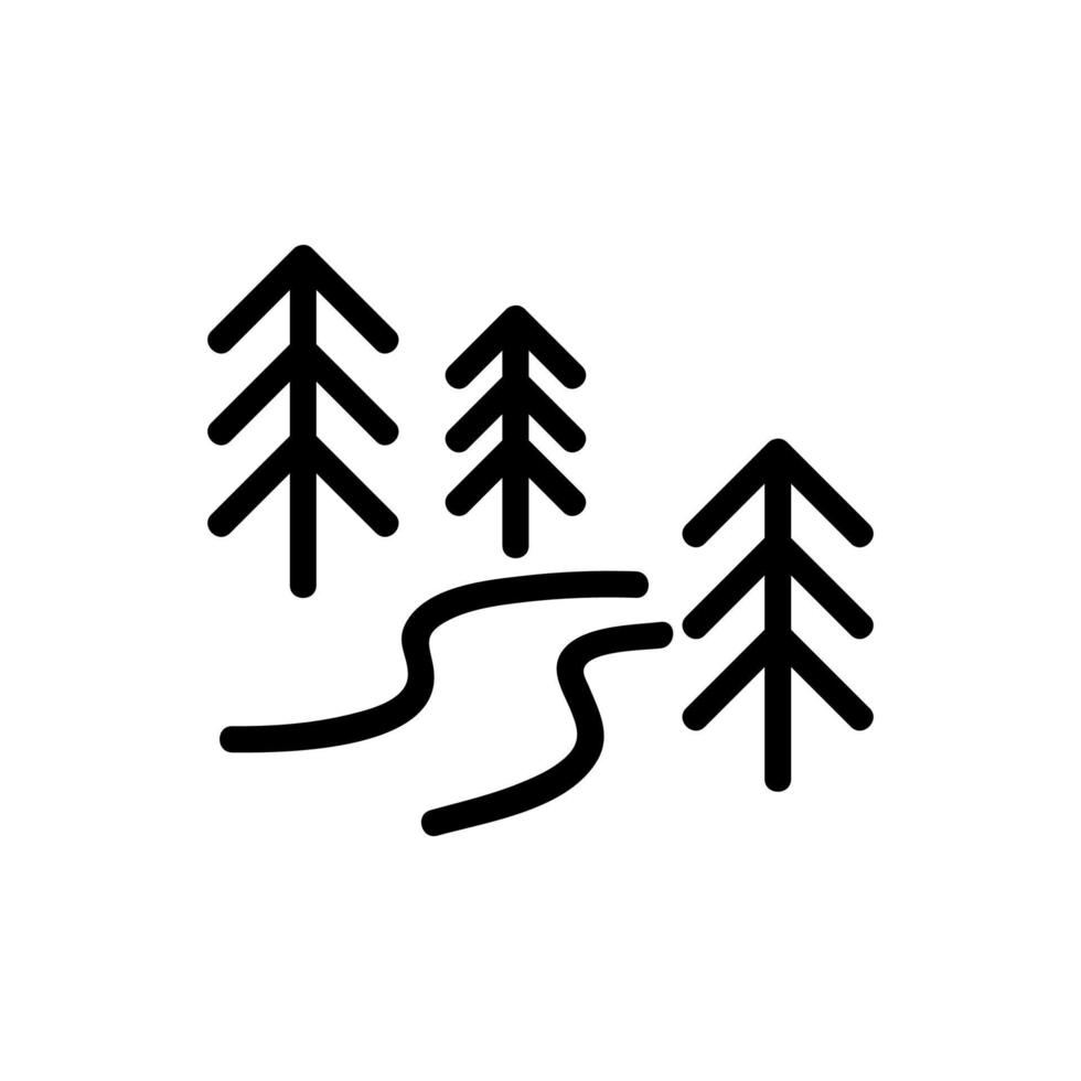 bos weg pictogram vector. geïsoleerde contour symbool illustratie vector