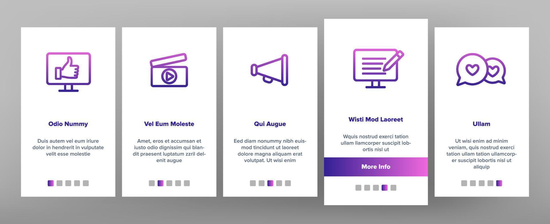 kleur blogger set vector onboarding