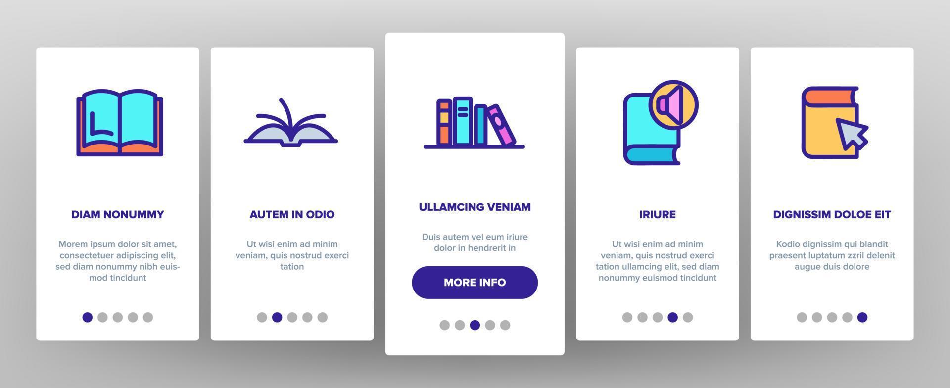 kleur bibliotheek boek vector onboarding