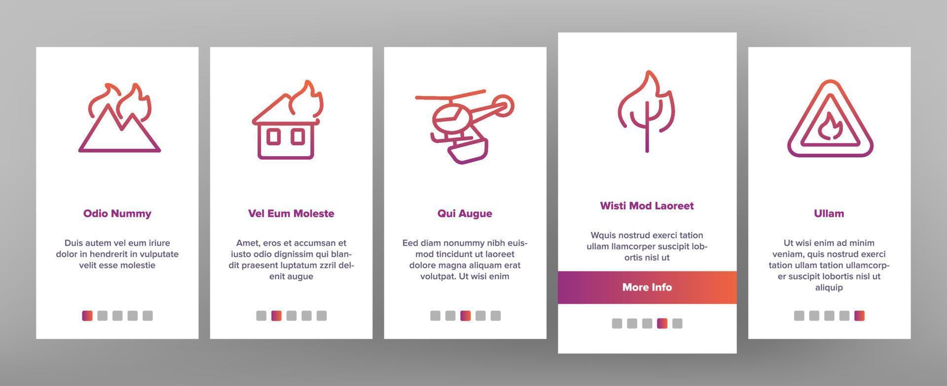 wildvuur, bosbrand vector onboarding