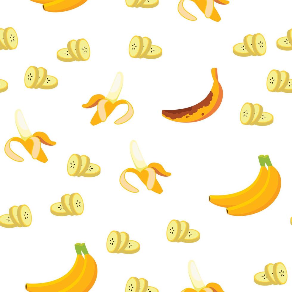 banaan friut pictogram vector naadloze patroon