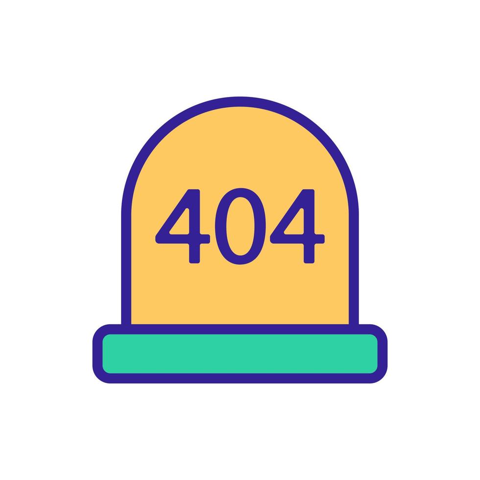 fout 404 vectorpictogram. geïsoleerde contour symbool illustratie vector