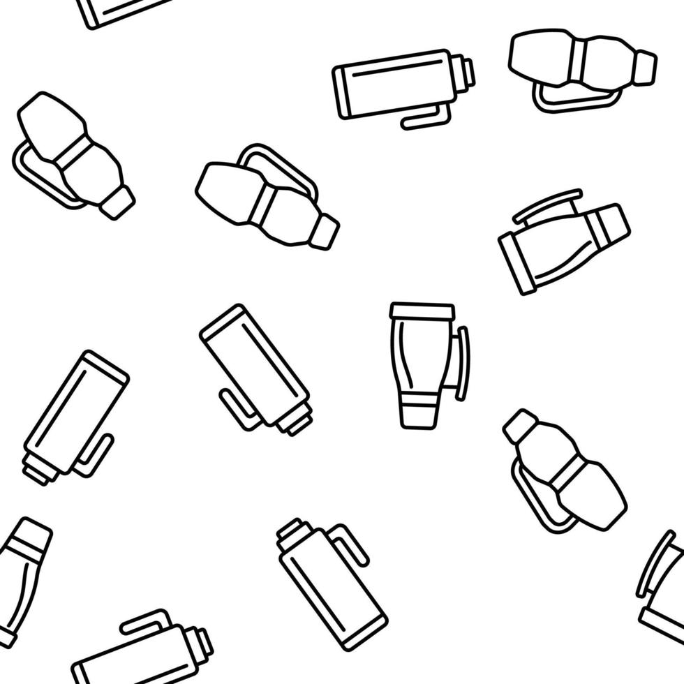 thermosflessen en flessen vector naadloos patroon