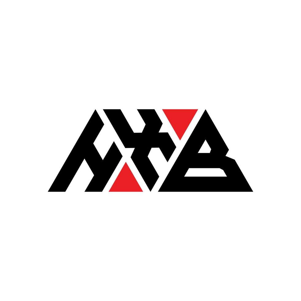 hxb driehoek brief logo ontwerp met driehoekige vorm. hxb driehoek logo ontwerp monogram. hxb driehoek vector logo sjabloon met rode kleur. hxb driehoekig logo eenvoudig, elegant en luxueus logo. hxb