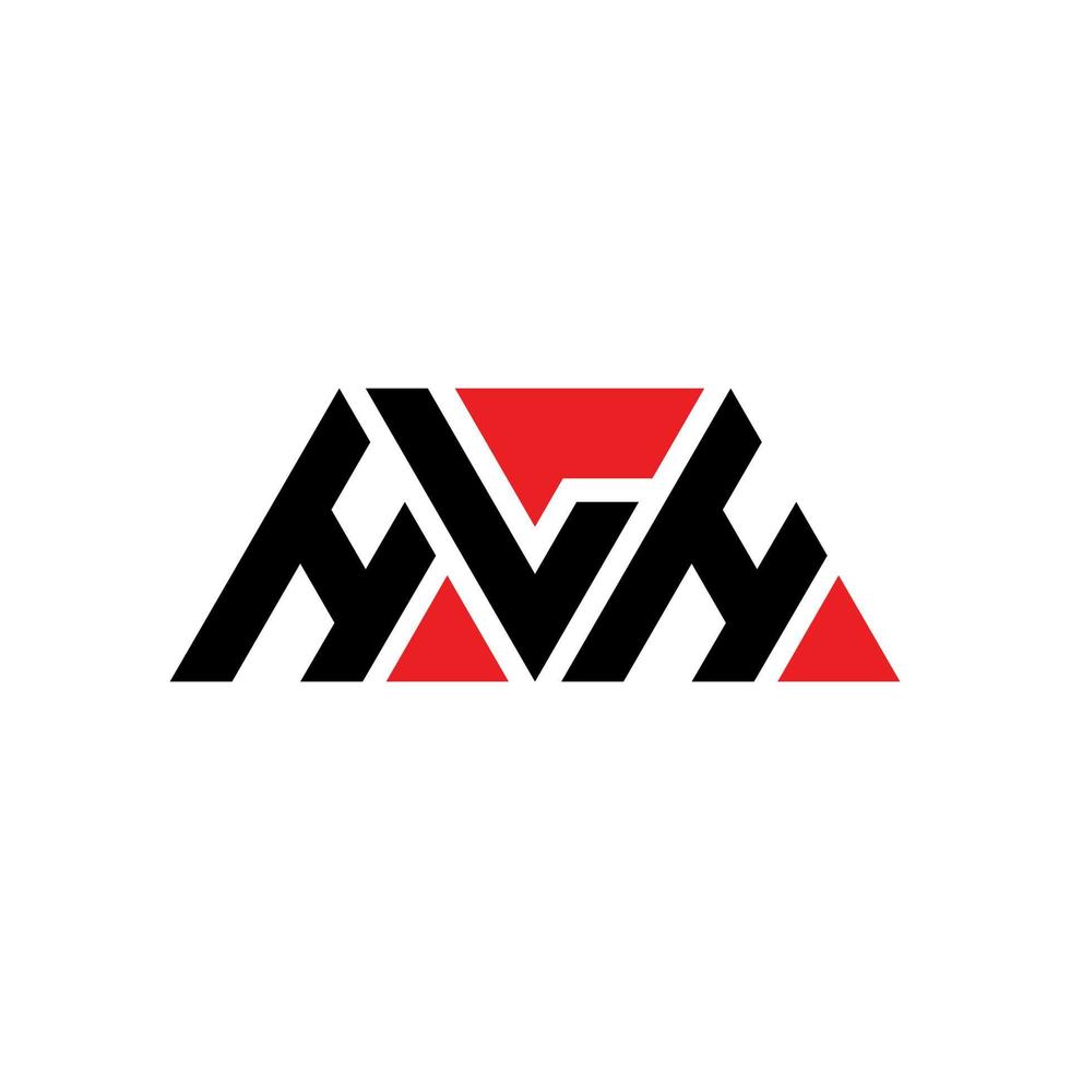 hlh driehoek letter logo ontwerp met driehoekige vorm. hlh driehoek logo ontwerp monogram. hlh driehoek vector logo sjabloon met rode kleur. hlh driehoekig logo eenvoudig, elegant en luxueus logo. hlh