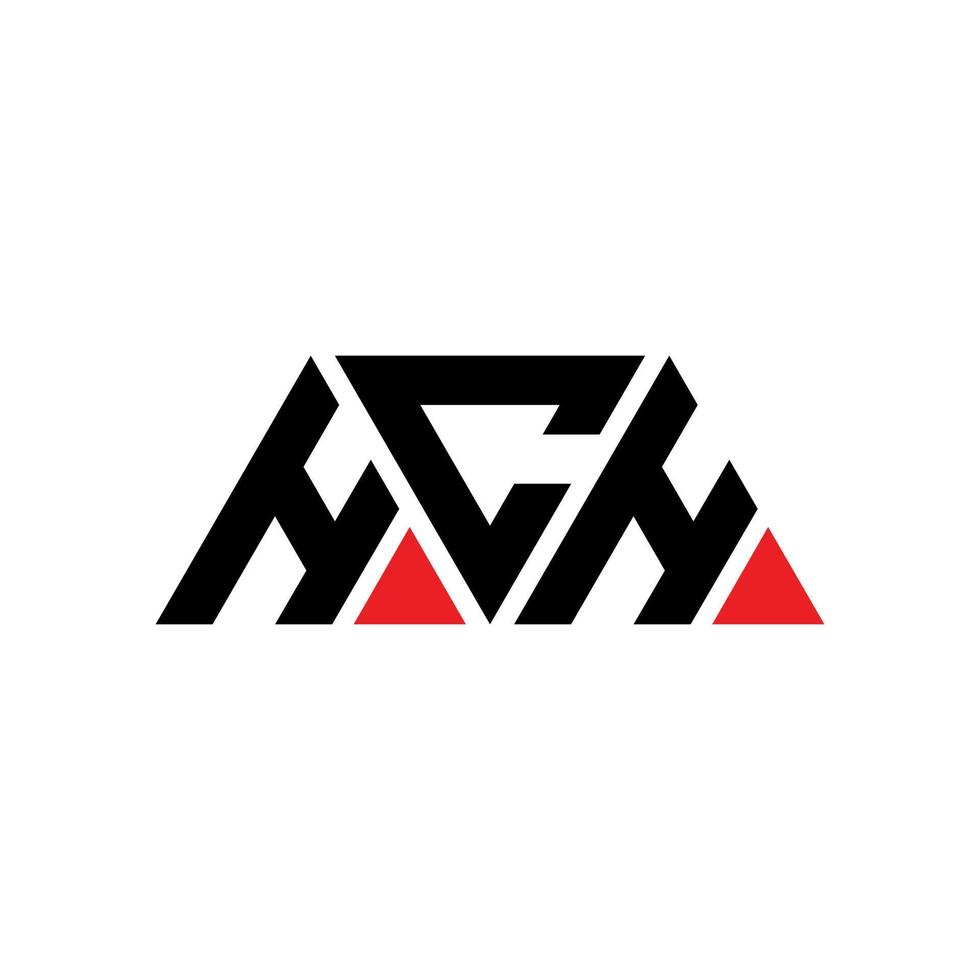 hch driehoek brief logo ontwerp met driehoekige vorm. hch driehoek logo ontwerp monogram. hch driehoek vector logo sjabloon met rode kleur. hch driehoekig logo eenvoudig, elegant en luxueus logo. hch