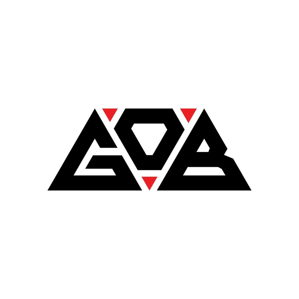 gob driehoek brief logo ontwerp met driehoekige vorm. gob driehoek logo ontwerp monogram. gob driehoek vector logo sjabloon met rode kleur. gob driehoekig logo eenvoudig, elegant en luxueus logo. gob