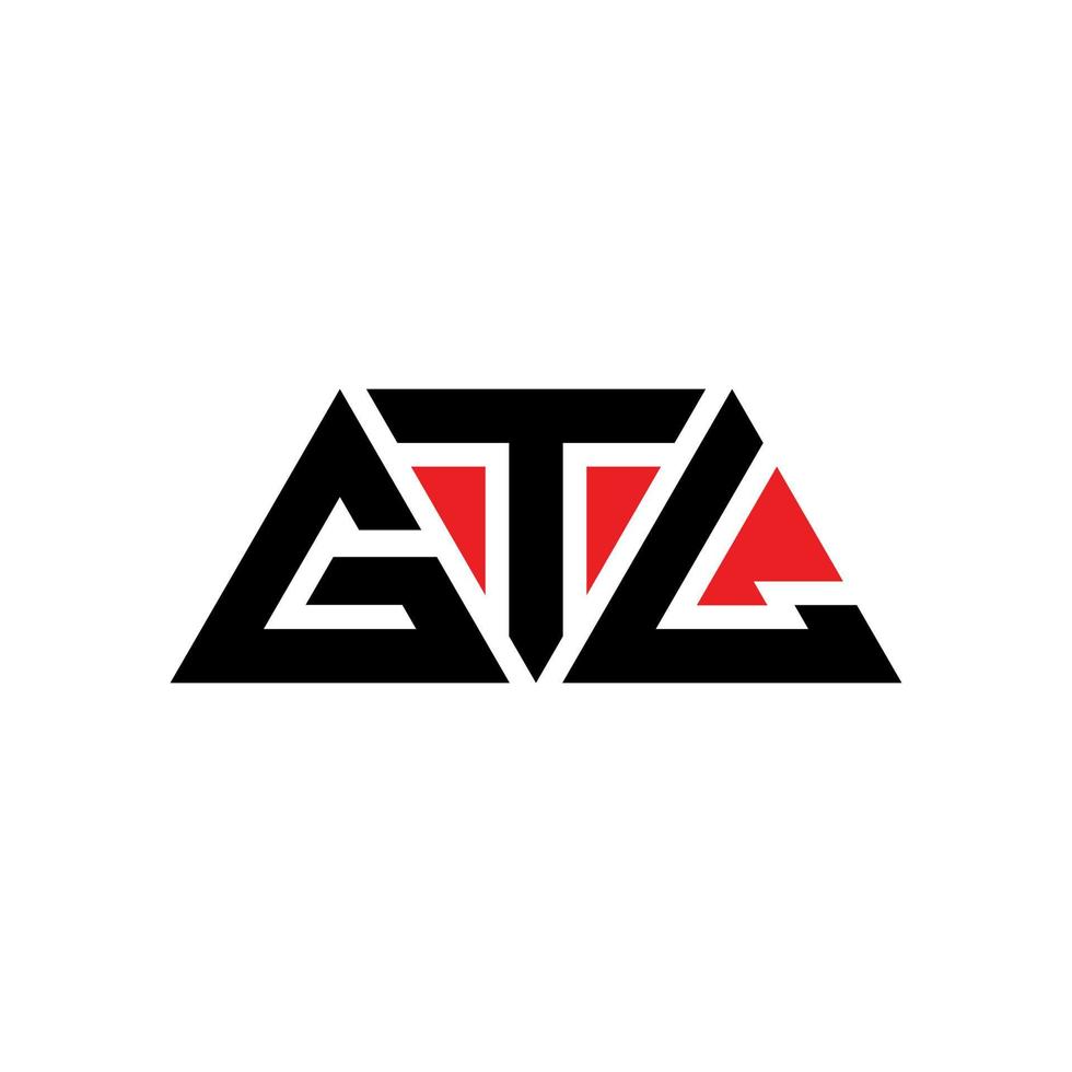 gtl driehoek brief logo ontwerp met driehoekige vorm. gtl driehoek logo ontwerp monogram. gtl driehoek vector logo sjabloon met rode kleur. gtl driehoekig logo eenvoudig, elegant en luxueus logo. gtl
