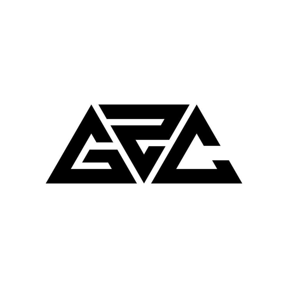 gzc driehoek brief logo ontwerp met driehoekige vorm. gzc driehoek logo ontwerp monogram. gzc driehoek vector logo sjabloon met rode kleur. gzc driehoekig logo eenvoudig, elegant en luxueus logo. gzc