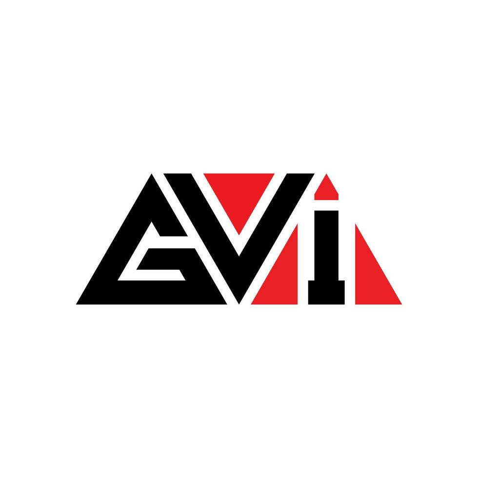 gvi driehoek brief logo ontwerp met driehoekige vorm. gvi driehoek logo ontwerp monogram. gvi driehoek vector logo sjabloon met rode kleur. gvi driehoekig logo eenvoudig, elegant en luxueus logo. gvi