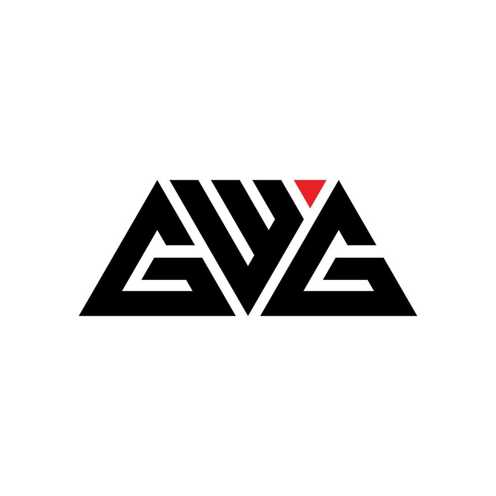 gwg driehoek brief logo ontwerp met driehoekige vorm. gwg driehoek logo ontwerp monogram. gwg driehoek vector logo sjabloon met rode kleur. gwg driehoekig logo eenvoudig, elegant en luxueus logo. gwg