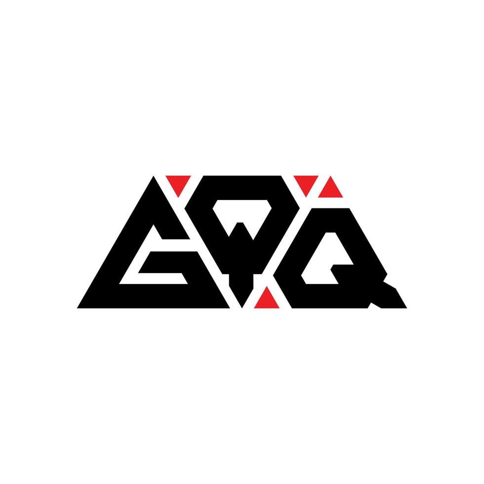 gqq driehoek brief logo ontwerp met driehoekige vorm. gqq driehoek logo ontwerp monogram. gqq driehoek vector logo sjabloon met rode kleur. gqq driehoekig logo eenvoudig, elegant en luxueus logo. gqq