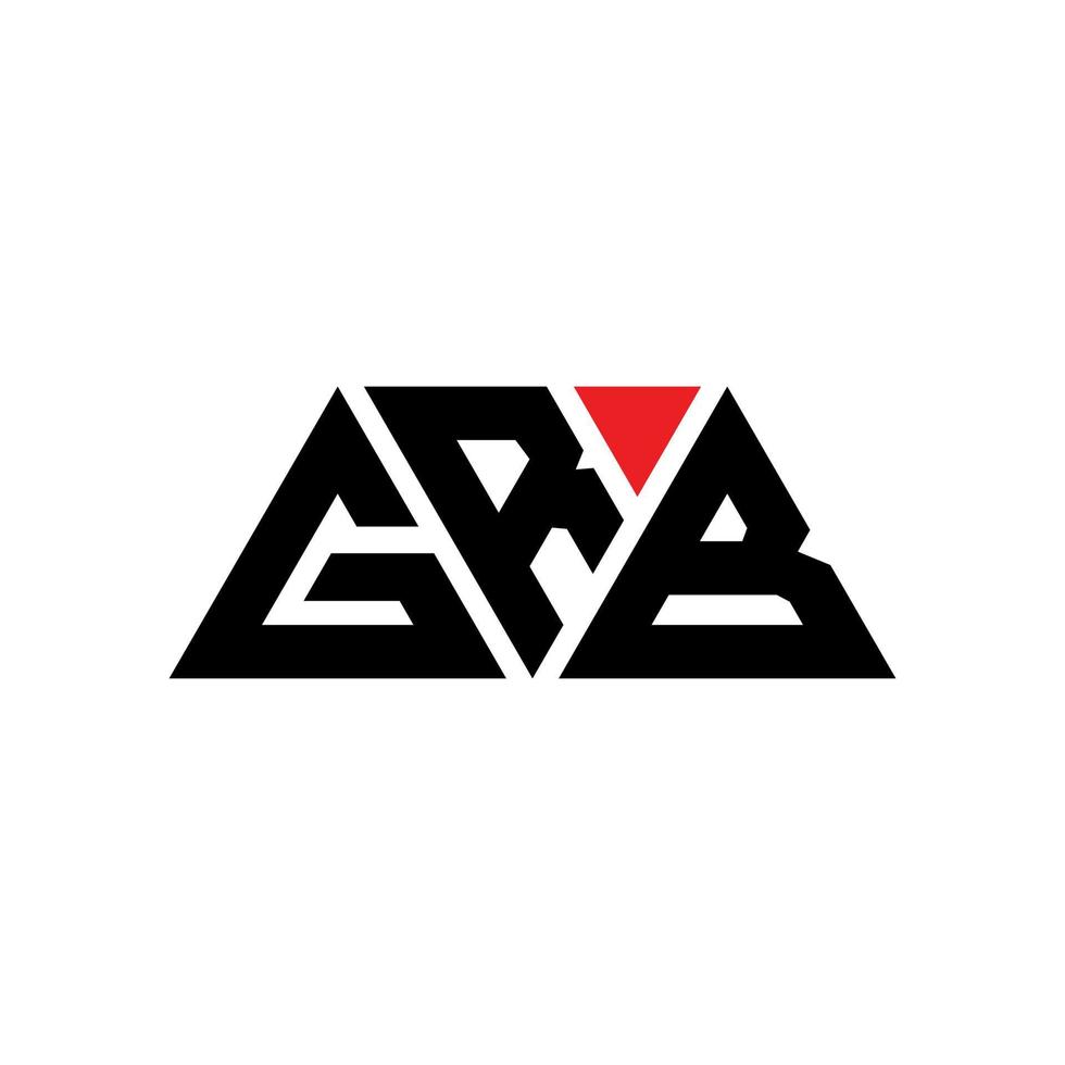 grb driehoek brief logo ontwerp met driehoekige vorm. grb driehoek logo ontwerp monogram. grb driehoek vector logo sjabloon met rode kleur. grb driehoekig logo eenvoudig, elegant en luxueus logo. grb