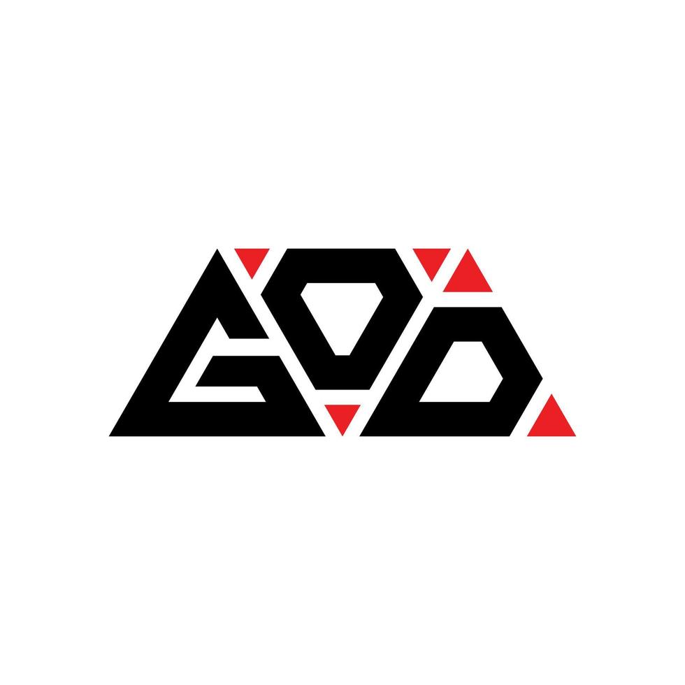god driehoek brief logo ontwerp met driehoekige vorm. god driehoek logo ontwerp monogram. god driehoek vector logo sjabloon met rode kleur. god driehoekig logo eenvoudig, elegant en luxueus logo. god