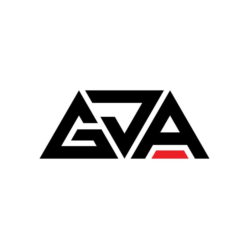 gja driehoek brief logo ontwerp met driehoekige vorm. gja driehoek logo ontwerp monogram. gja driehoek vector logo sjabloon met rode kleur. gja driehoekig logo eenvoudig, elegant en luxueus logo. gja