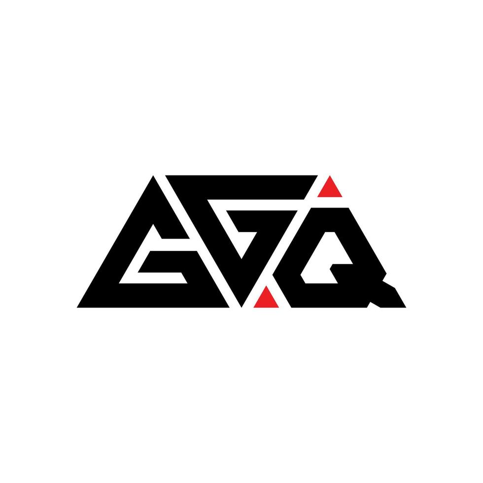 ggq driehoek brief logo ontwerp met driehoekige vorm. ggq driehoek logo ontwerp monogram. ggq driehoek vector logo sjabloon met rode kleur. ggq driehoekig logo eenvoudig, elegant en luxueus logo. ggq
