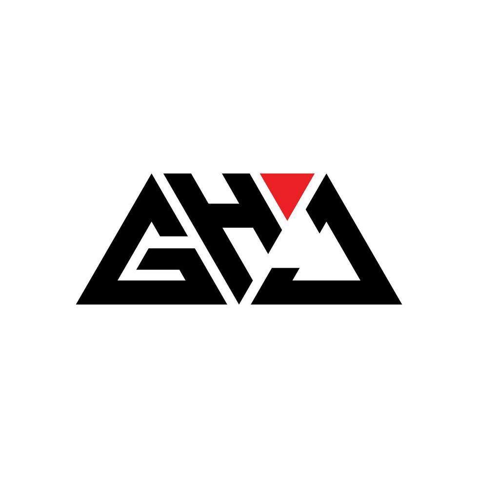 ghj driehoek brief logo ontwerp met driehoekige vorm. ghj driehoek logo ontwerp monogram. ghj driehoek vector logo sjabloon met rode kleur. ghj driehoekig logo eenvoudig, elegant en luxueus logo. ghj