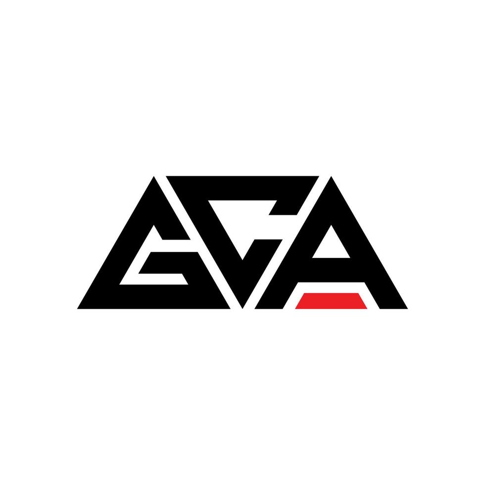 gca driehoek brief logo ontwerp met driehoekige vorm. gca driehoek logo ontwerp monogram. gca driehoek vector logo sjabloon met rode kleur. gca driehoekig logo eenvoudig, elegant en luxueus logo. gca