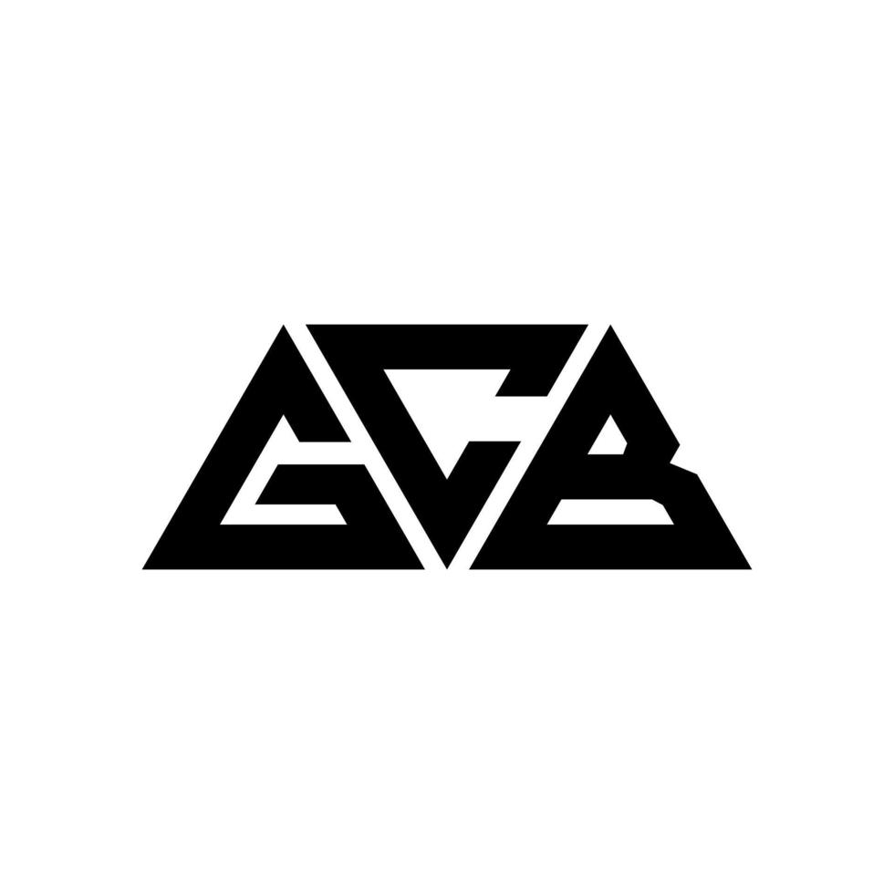 gcb driehoek brief logo ontwerp met driehoekige vorm. gcb driehoek logo ontwerp monogram. gcb driehoek vector logo sjabloon met rode kleur. gcb driehoekig logo eenvoudig, elegant en luxueus logo. gcb