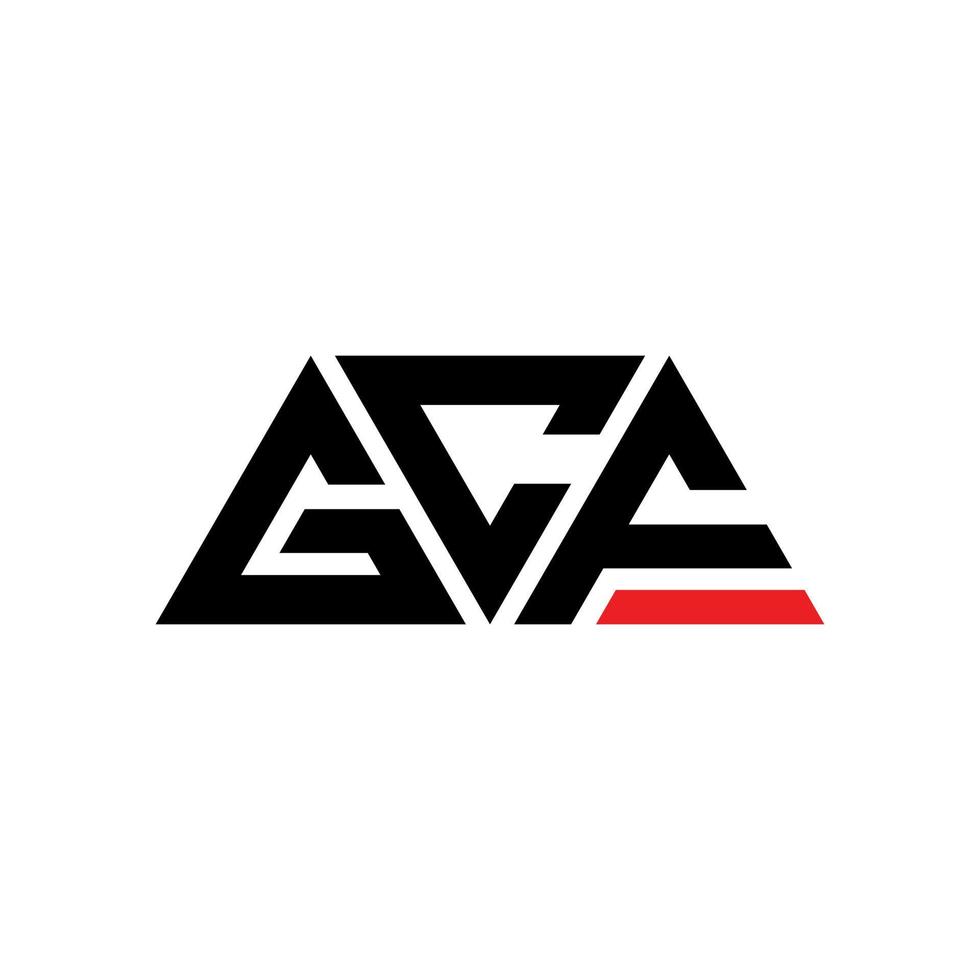 gcf driehoek brief logo ontwerp met driehoekige vorm. gcf driehoek logo ontwerp monogram. gcf driehoek vector logo sjabloon met rode kleur. gcf driehoekig logo eenvoudig, elegant en luxueus logo. gcf