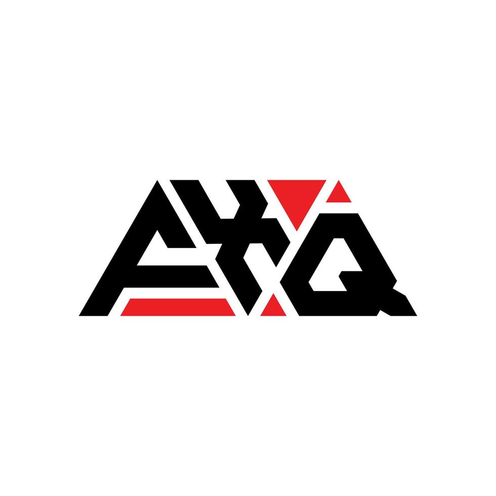 fxq driehoek brief logo ontwerp met driehoekige vorm. fxq driehoek logo ontwerp monogram. fxq driehoek vector logo sjabloon met rode kleur. fxq driehoekig logo eenvoudig, elegant en luxueus logo. fxq