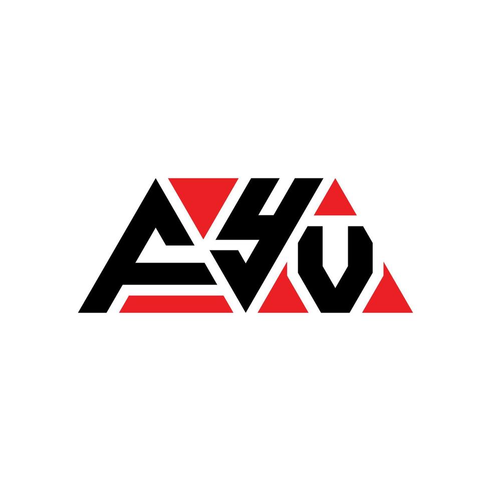 fyv driehoek brief logo ontwerp met driehoekige vorm. fyv driehoek logo ontwerp monogram. fyv driehoek vector logo sjabloon met rode kleur. fyv driehoekig logo eenvoudig, elegant en luxueus logo. fyv