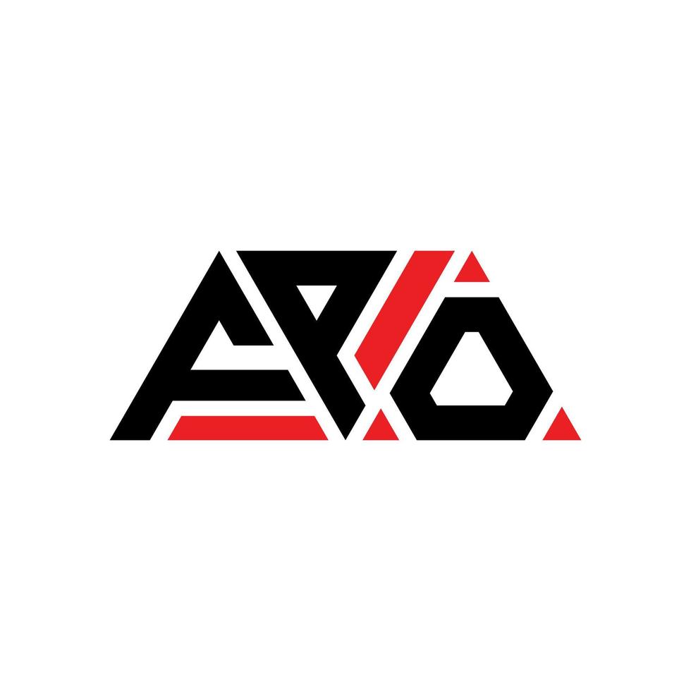 fpo driehoek brief logo ontwerp met driehoekige vorm. fpo driehoek logo ontwerp monogram. fpo driehoek vector logo sjabloon met rode kleur. fpo driehoekig logo eenvoudig, elegant en luxueus logo. fpo