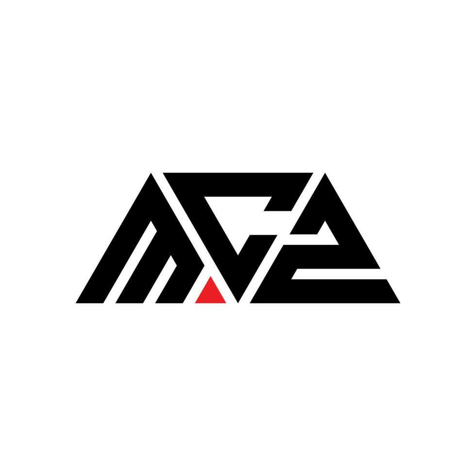 mcz driehoek brief logo ontwerp met driehoekige vorm. mcz driehoek logo ontwerp monogram. mcz driehoek vector logo sjabloon met rode kleur. mcz driehoekig logo eenvoudig, elegant en luxueus logo. mcz