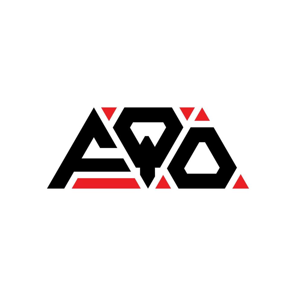 fqo driehoek brief logo ontwerp met driehoekige vorm. fqo driehoek logo ontwerp monogram. fqo driehoek vector logo sjabloon met rode kleur. fqo driehoekig logo eenvoudig, elegant en luxueus logo. fqo