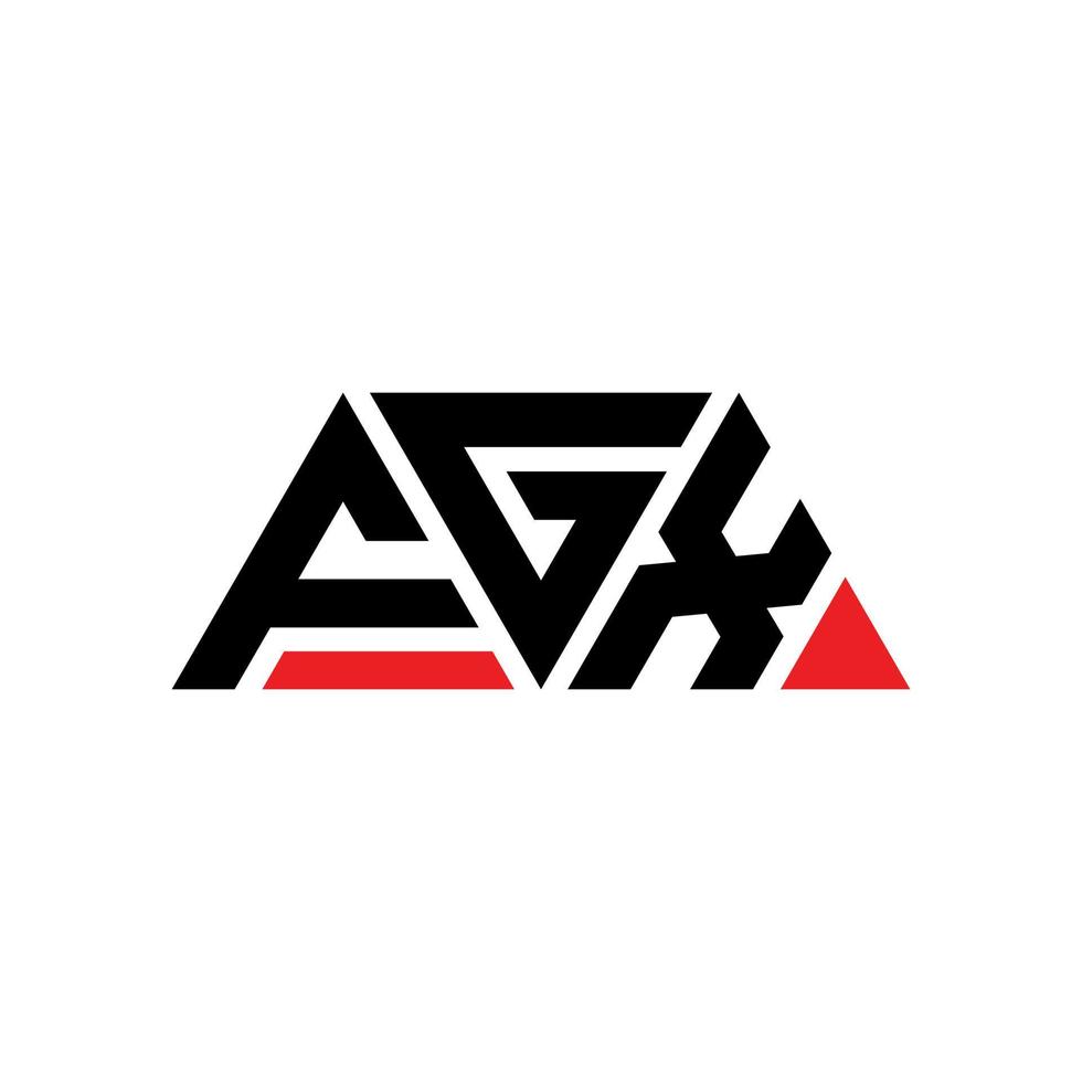 fgx driehoek brief logo ontwerp met driehoekige vorm. fgx driehoek logo ontwerp monogram. fgx driehoek vector logo sjabloon met rode kleur. fgx driehoekig logo eenvoudig, elegant en luxueus logo. fgx