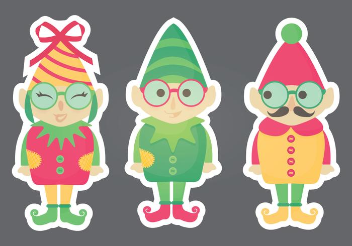 Vector Elf Stickers