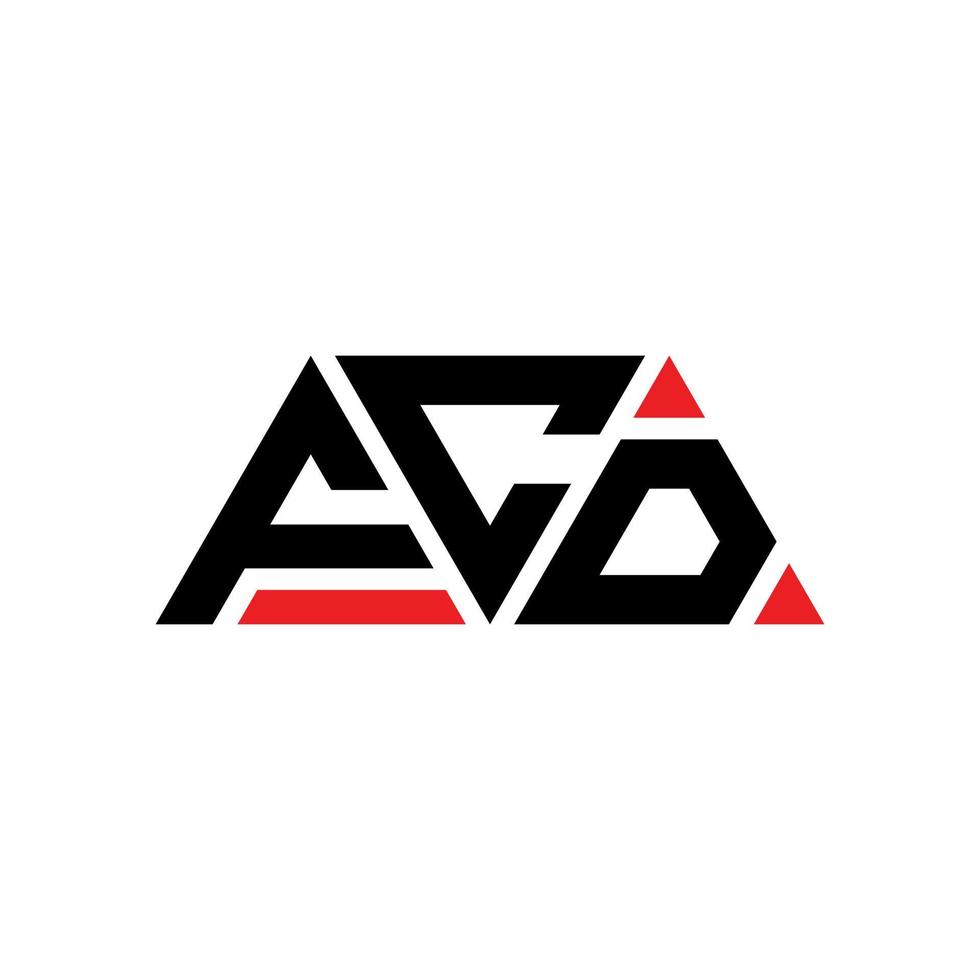 fcd driehoek brief logo ontwerp met driehoekige vorm. fcd driehoek logo ontwerp monogram. FCD driehoek vector logo sjabloon met rode kleur. fcd driehoekig logo eenvoudig, elegant en luxueus logo. fcd