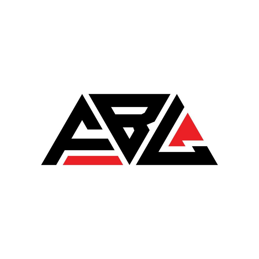 fbl driehoek brief logo ontwerp met driehoekige vorm. fbl driehoek logo ontwerp monogram. fbl driehoek vector logo sjabloon met rode kleur. fbl driehoekig logo eenvoudig, elegant en luxueus logo. fbl